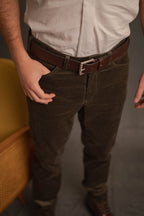 Cordhose Turin in olivgrün