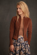 Jacke LENA in Cord kastanienbraun