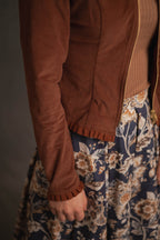Jacke LENA in Cord kastanienbraun