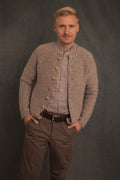 Strickjacke Niklas in beige/braun
