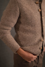 Strickjacke Niklas in beige/braun