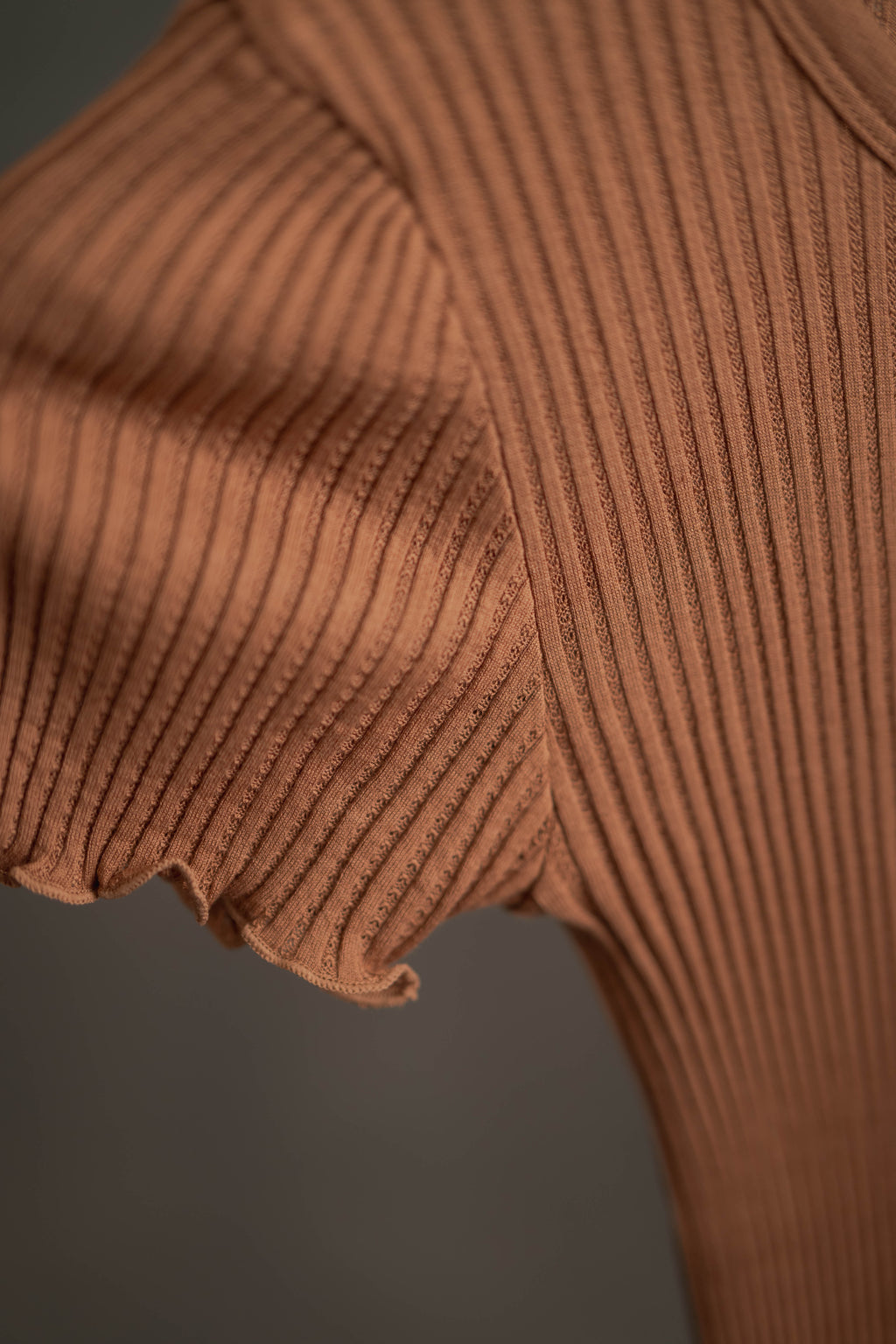 Kurzarm Shirt in mocca