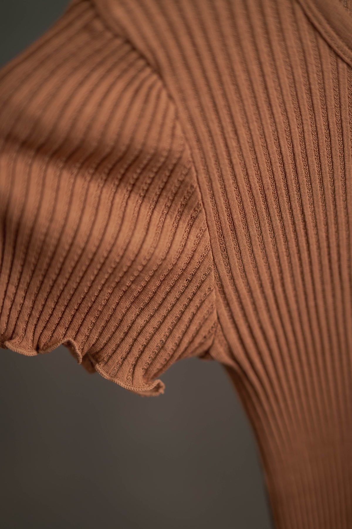 Kurzarm Shirt in mocca