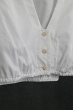 Dirndlbluse Tupfen weiß