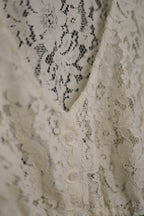 Dirndlbluse Spitze ivory