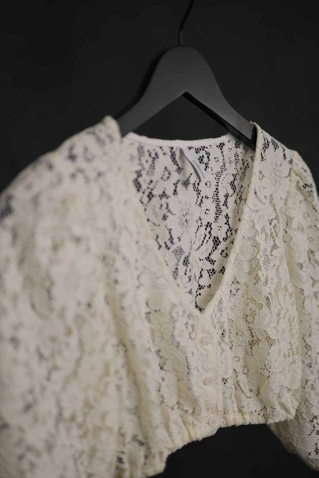 Dirndlbluse Spitze ivory