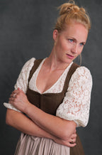 Dirndlbluse Spitze ivory