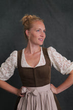 Dirndlbluse Spitze ivory