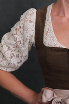 Dirndlbluse Spitze ivory