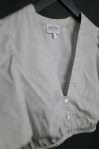 Dirndlbluse Tupfen salbei