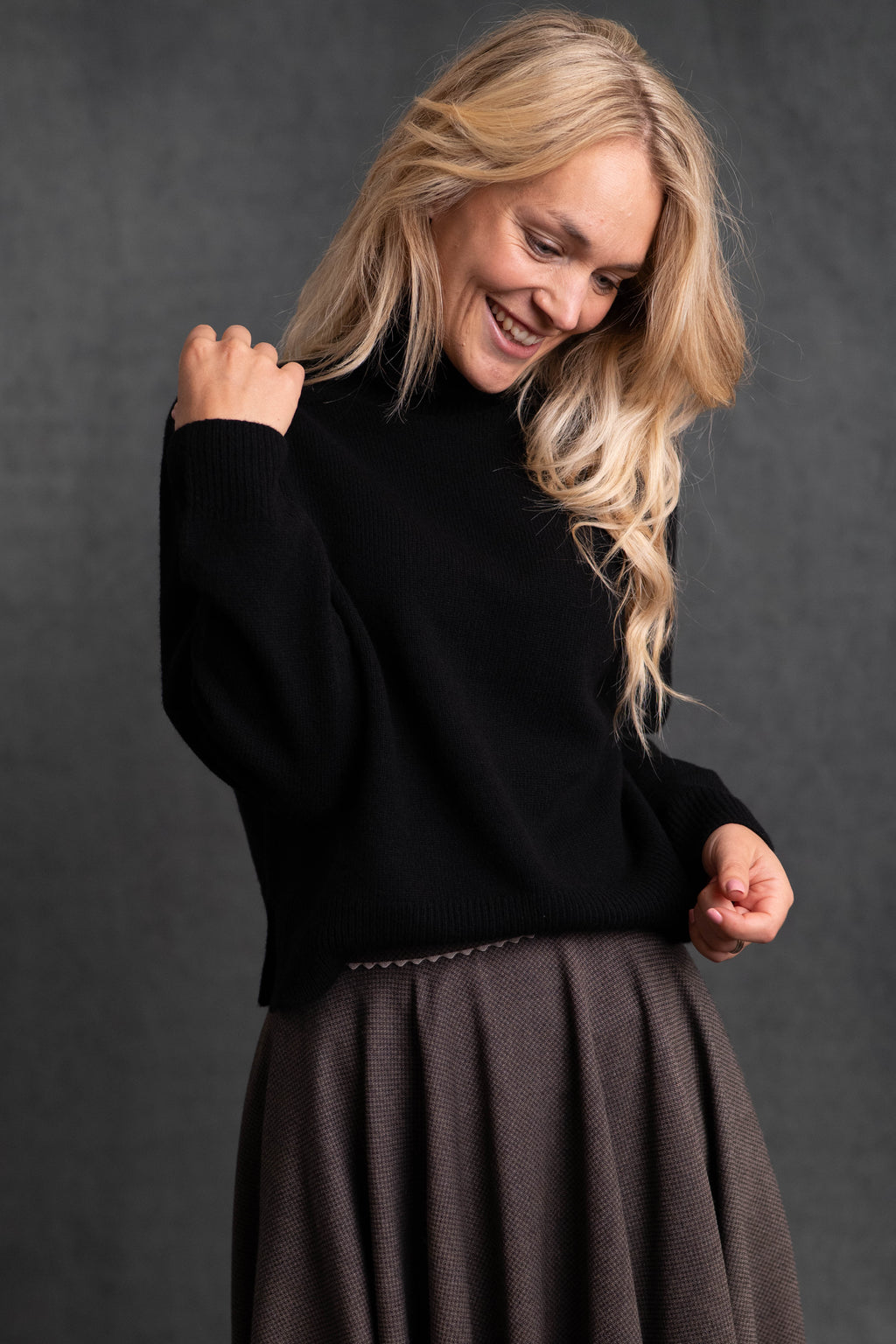 Strickpullover mit Rollkragen