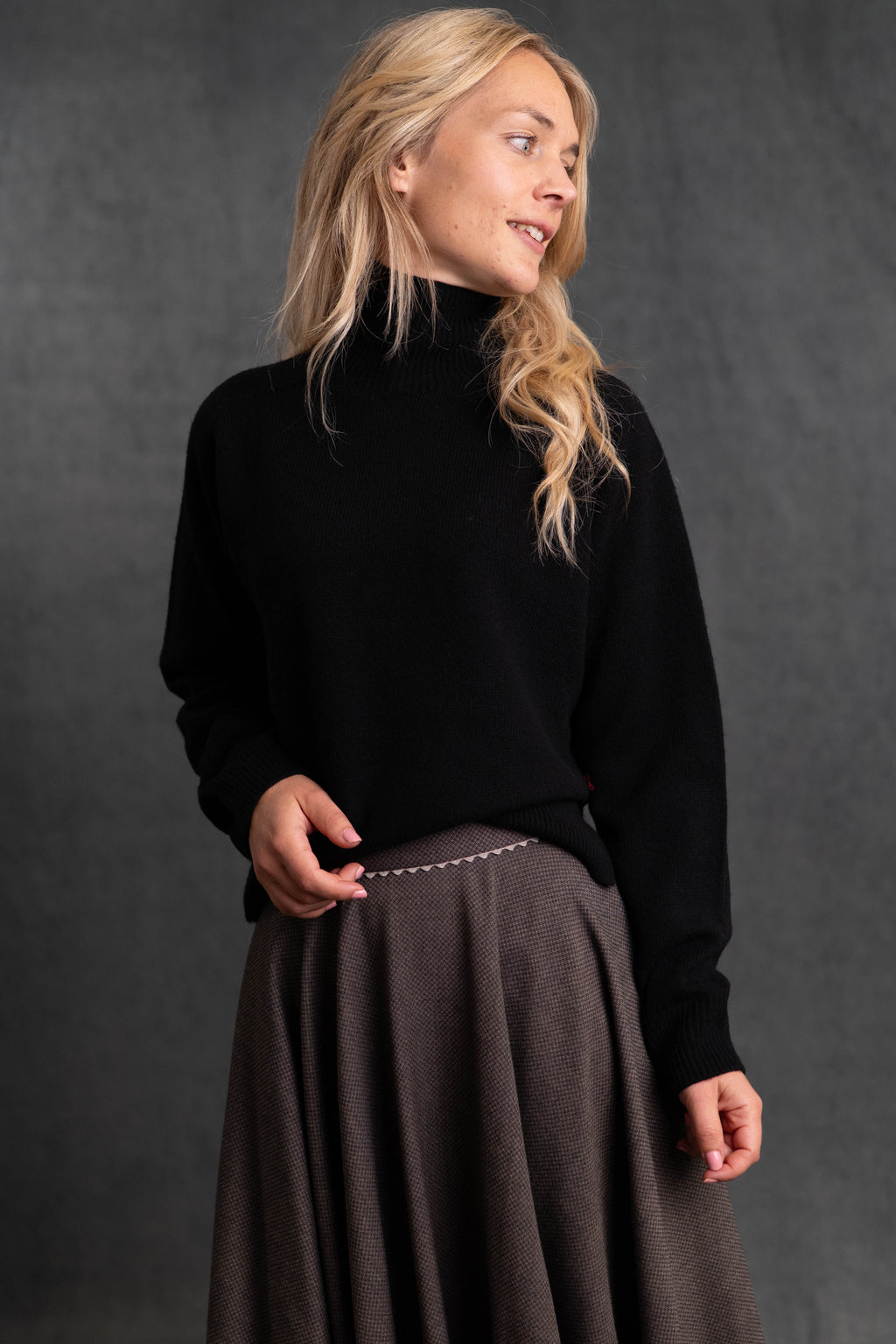 Strickpullover mit Rollkragen