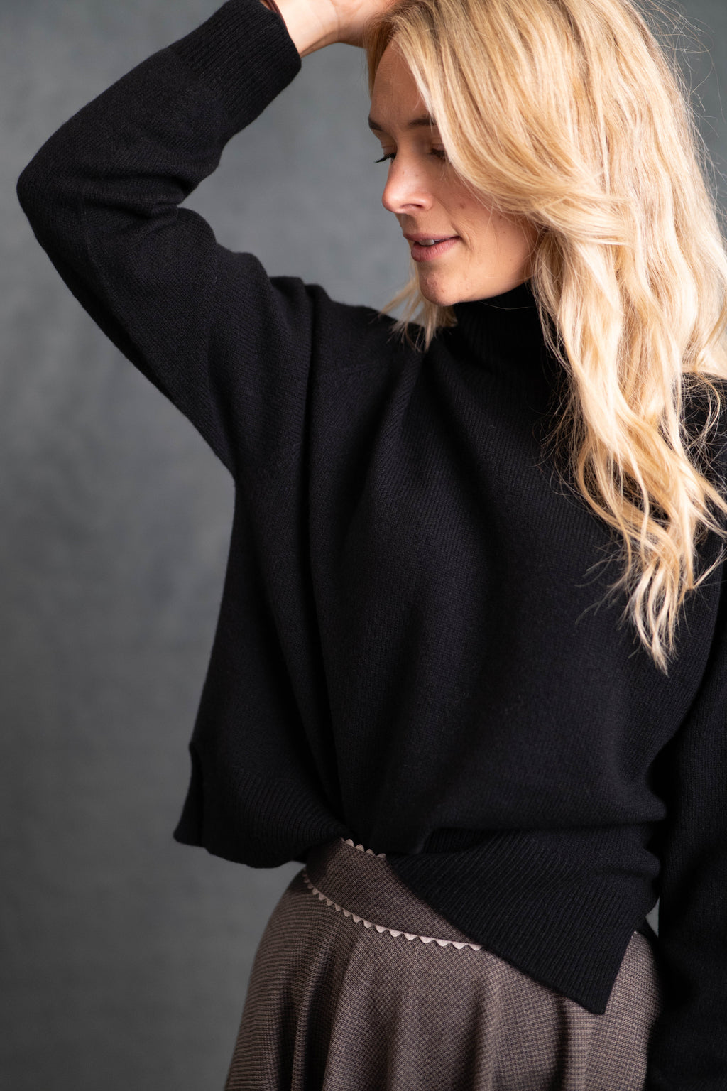 Strickpullover mit Rollkragen