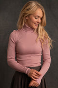 Rollkragenshirt rose