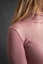 Rollkragenshirt rose