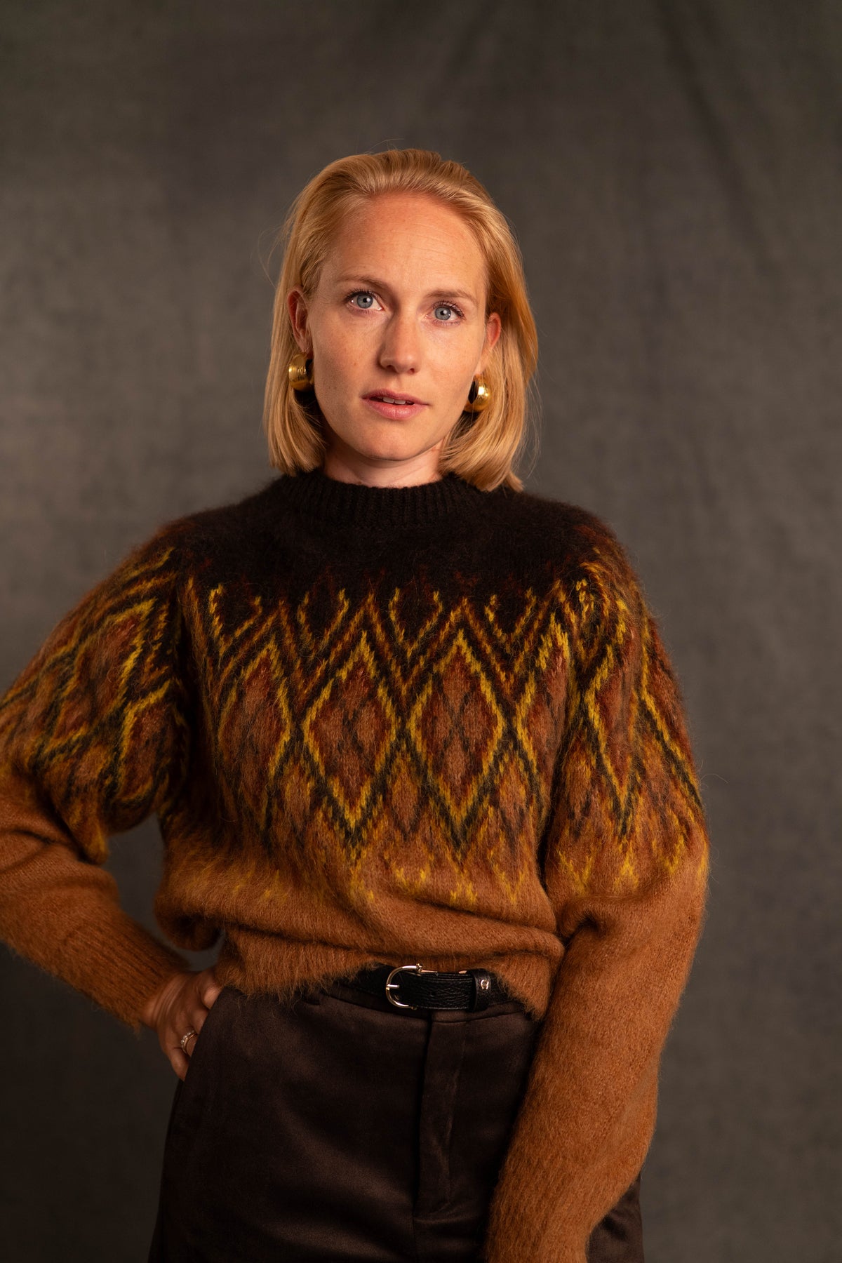 Norwegerpulli GINNIFER camel/braun