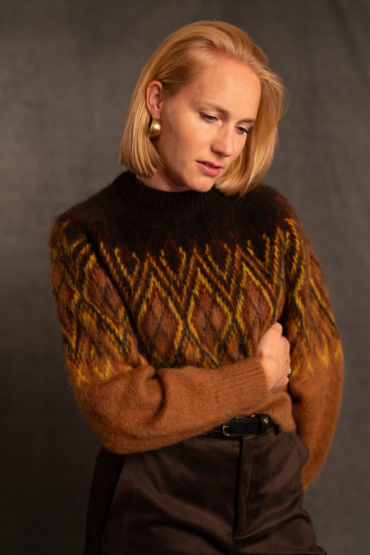 Norwegerpulli GINNIFER camel/braun