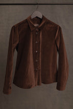 Samtbluse braun
