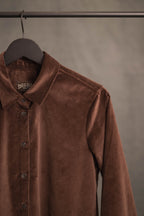 Samtbluse braun