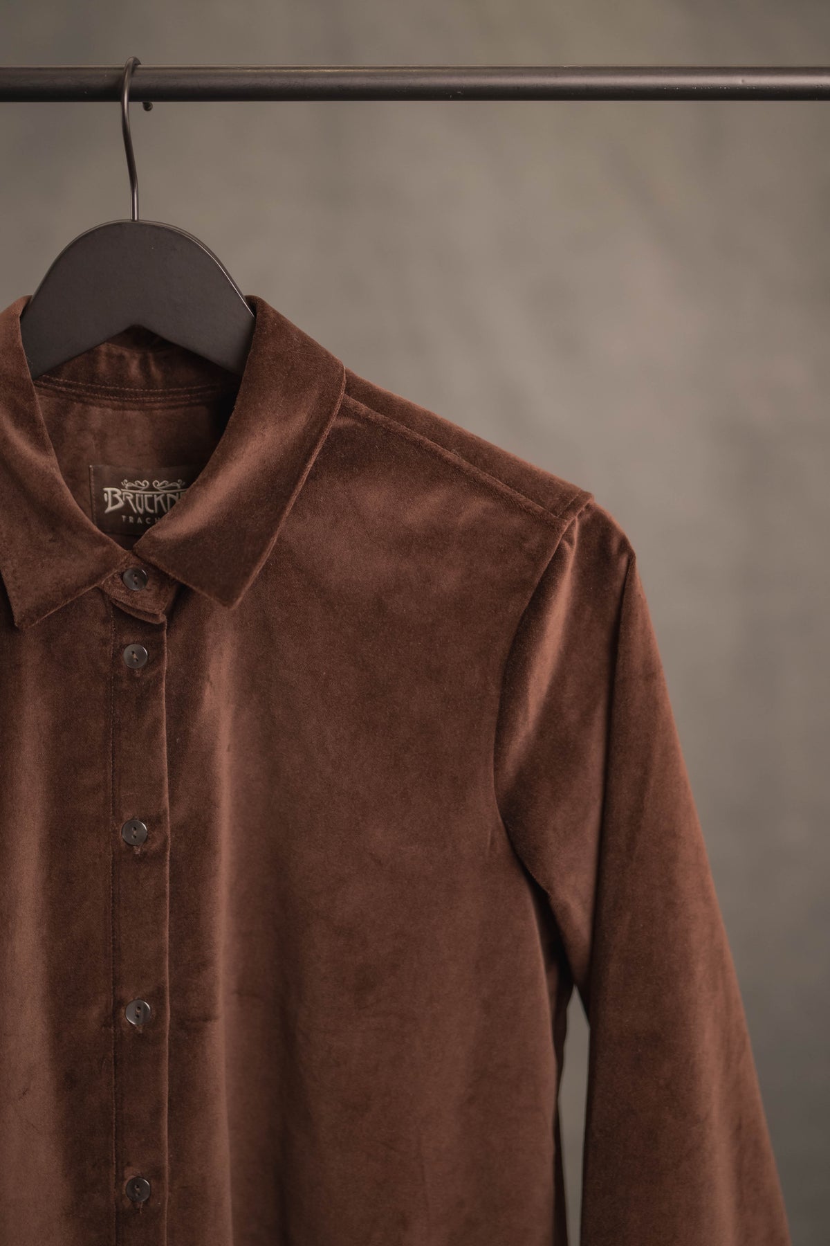 Samtbluse braun