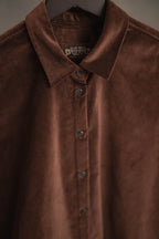 Samtbluse braun