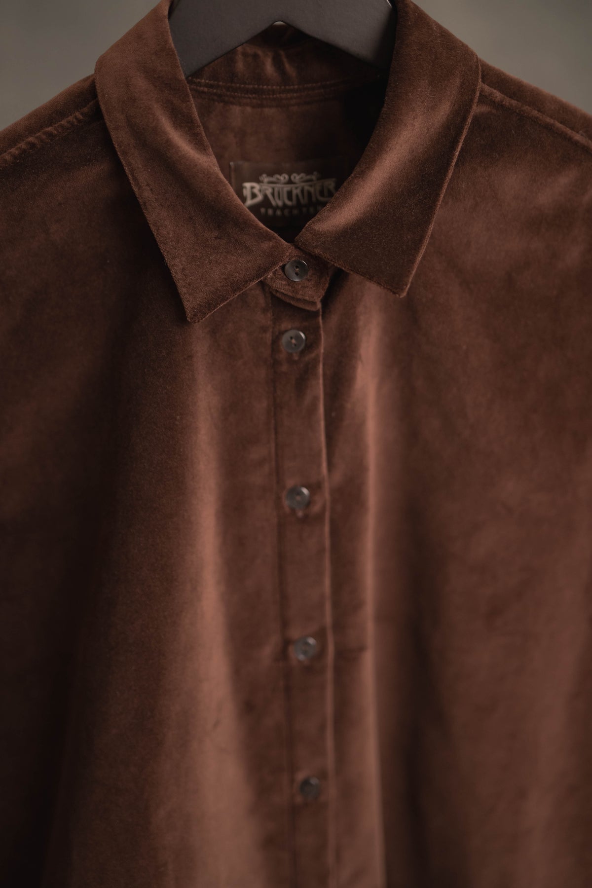 Samtbluse braun