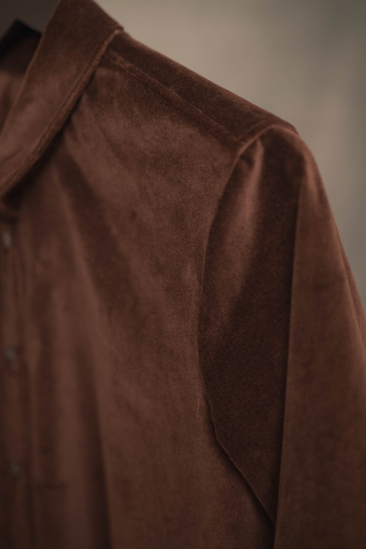 Samtbluse braun
