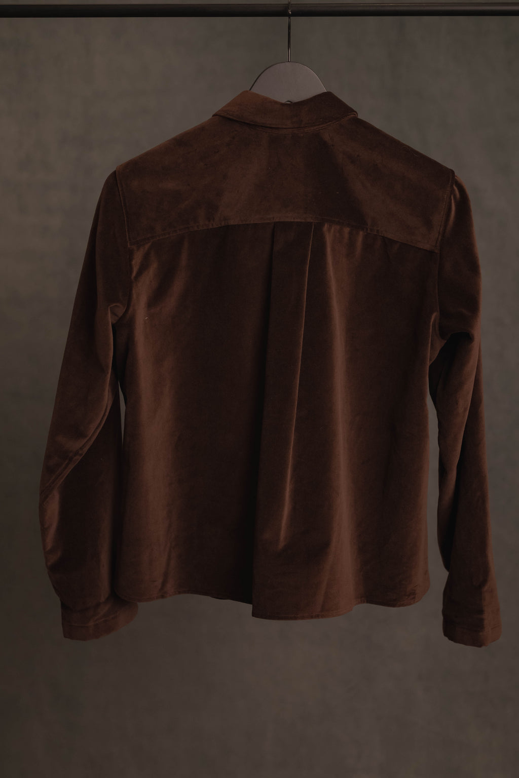 Samtbluse braun