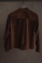 Samtbluse braun