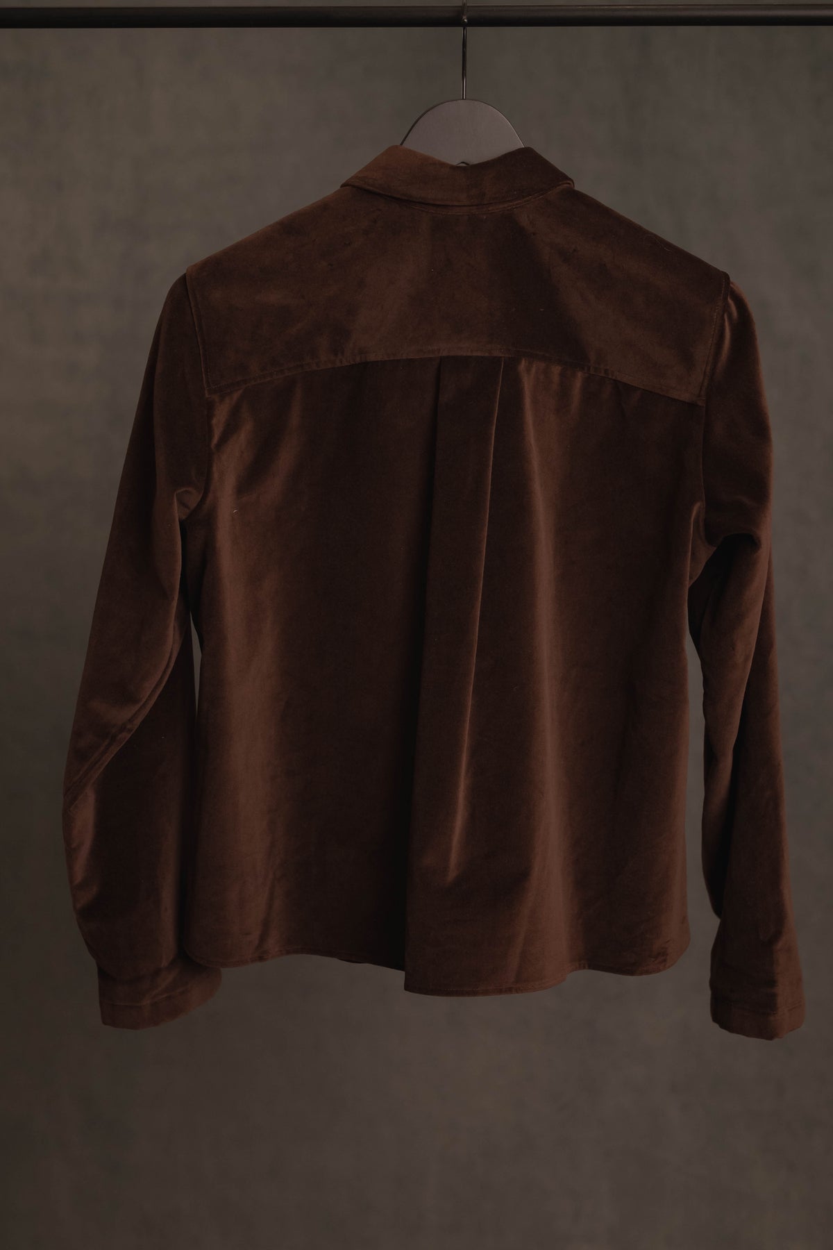Samtbluse braun
