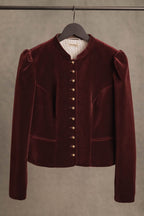 Jacke BELINDA samt bordeaux